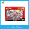 1:87 Diecast fire fighting truck play set with roadblock (40pcs) YX001157